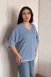 Светр INEDIT 10863 Blue ONE SIZE - изображение 2