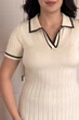 Сукня INEDIT 30021 Latte ONE SIZE - изображение 4