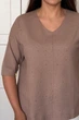 Светр INEDIT 10852 Beige ONE SIZE - изображение 4