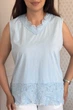 Футболка INEDIT 50052 Blue ONE SIZE - зображення 4