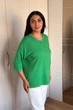 Светр INEDIT 10858 Green ONE SIZE - изображение 2