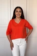 Светр INEDIT 10852 Orange ONE SIZE - изображение 1