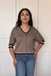 Светр INEDIT 10853 Brown ONE SIZE - зображення 1