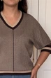 Светр INEDIT 10853 Brown ONE SIZE - зображення 4