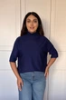 Светр INEDIT 10847 Dark-Blue ONE SIZE - зображення 1