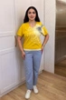 Футболка INEDIT 50032 Yellow M - изображение 5