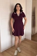 Сукня INEDIT 30021 Burgundy ONE SIZE - зображення 1