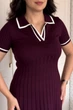 Сукня INEDIT 30021 Burgundy ONE SIZE - зображення 4