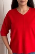 Светр INEDIT 10845 Red ONE SIZE - изображение 2