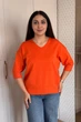 Светр INEDIT 10865 Orange ONE SIZE - зображення 1