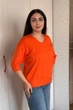 Светр INEDIT 10865 Orange ONE SIZE - зображення 2
