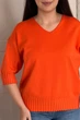 Светр INEDIT 10865 Orange ONE SIZE - зображення 4