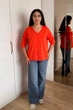 Светр INEDIT 10845 Orange ONE SIZE - изображение 4