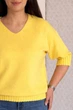 Светр INEDIT 10865 Yellow ONE SIZE - изображение 2