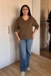 Светр INEDIT 10865 Capucino ONE SIZE - изображение 5