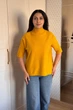 Светр INEDIT 10847 Mustard ONE SIZE - изображение 5