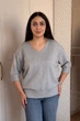 Светр INEDIT 10865 Light-Grey ONE SIZE - изображение 1
