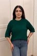 Светр INEDIT 10860 Dark-Green ONE SIZE - изображение 5