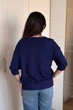 Светр INEDIT 10865 Dark-Blue ONE SIZE - изображение 3