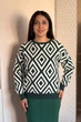 Светр INEDIT 10617 Dark-Green ONE SIZE - зображення 1