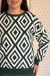 Светр INEDIT 10617 Dark-Green ONE SIZE - зображення 4