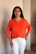 Светр INEDIT 10858 Orange ONE SIZE - изображение 1