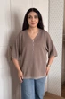 Светр INEDIT 10863 Mokko ONE SIZE - изображение 1