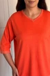 Светр INEDIT 10858 Orange ONE SIZE - изображение 5