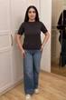Светр INEDIT 10864 Dark-Brown ONE SIZE - изображение 5