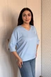 Светр INEDIT 10865 Blue ONE SIZE - изображение 2