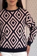 Светр INEDIT 10617 Dark-Blue ONE SIZE - зображення 4