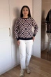Светр INEDIT 10617 Dark-Blue ONE SIZE - зображення 5