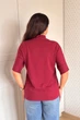 Светр INEDIT 10857 Burgundy ONE SIZE - изображение 4