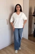 Светр INEDIT 10865 White ONE SIZE - зображення 5