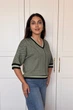 Светр INEDIT 10853 Green ONE SIZE - зображення 2
