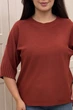 Светр INEDIT 10860 Wine ONE SIZE - зображення 4