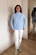 Светр INEDIT 10619 Blue ONE SIZE - изображение 6