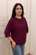 Светр INEDIT 10860 Burgundy ONE SIZE - изображение 2