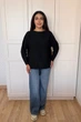 Светр INEDIT 10612 Black ONE SIZE - зображення 7