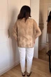 Блуза INEDIT 29007 Beige ONE SIZE - изображение 9