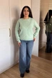 Светр INEDIT 10622 Light-Green ONE SIZE - изображение 6