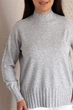 Светр INEDIT 10619 Light-Grey ONE SIZE - зображення 4