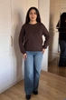 Светр INEDIT 10622 Brown ONE SIZE - изображение 6