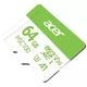 Карта памяти Acer 64GB microSD MSC100 /U3/V30/A1/C10 R 100MB/s / Write 30MB/s (BL.9BWWA.336) - изображение 1