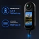 Міні екшн-камера D07JA Чорна 2K, Wi-Fi 2.4G, дисплей 1.5″, кут огляду 125°, підтримка карт пам’яті до 128 ГБ - изображение 3