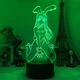 Светодиодный 3D аниме-светильник LED ночник Маи Сакурадзима/Mai Sakurajima с Bunny Girl Senpai лампа с RGB-подсветкой на 7 цветов - изображение 6