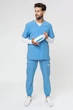 Костюм медицинский мужской STUGA MEDICAL "Тарас" голубой (3010105) размер M, рост 168-179 см - изображение 1