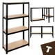 Складський стелаж Bigstren 150×75×30 см чорний - изображение 5