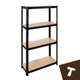 Складський стелаж Bigstren 150×75×30 см чорний - изображение 9