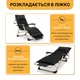 Складывающееся кресло кровать с подушкой до 150 кг LEOBRO Темная полоска Black (LB-1139) - изображение 6
